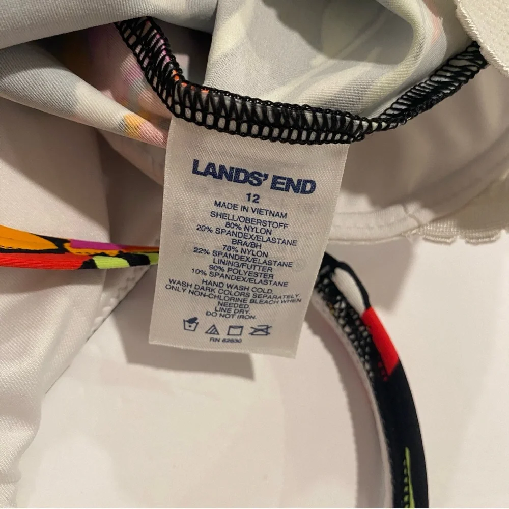 Lands’ End Floral Tankini Top. Like New - Size 12